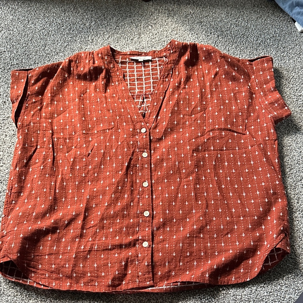 Madewell Rust Button-Up Women's Top